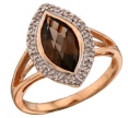 Кольцо с бриллиантом и раухтопазом CR05-44928-37CL-R 2009 г инфо 6567r.