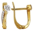Серьги с бриллиантом СЛ-244Ж-Б-259-35-49-34 2010 г инфо 6578r.