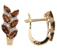 Серьги с бриллиантом и гранатом KE05-51148-33BL-R 2009 г инфо 6987r.