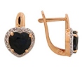 Серьги с бриллиантом и сапфиром KE05-55397-55KQ-R 2009 г инфо 7334r.