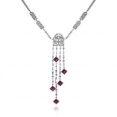 Колье Серебро 925 рубин синт, циркон 025 352 04 21ls-00015 2010 г инфо 7440r.