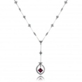 Колье Серебро 925 рубин синт, циркон 025 352 04 21ls-00025 2010 г инфо 7448r.