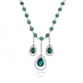 Колье Серебро 925 изумрудн кварц, циркон 025 352 04 21ls-00019 2010 г инфо 7460r.