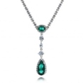 Колье Серебро 925 изумрудн кварц, циркон 025 352 04 21ls-00016 2010 г инфо 7466r.