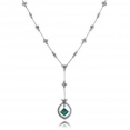 Колье Серебро 925 изумрудн кварц, циркон 025 352 04 21ls-00024 2010 г инфо 7468r.