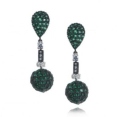 Серьги Серебро проба ниже 800, изумрудн циркон 025 352 01 21-03111 2010 г инфо 7483r.