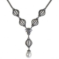 Колье Серебро 925 жемч синт, циркон 025 352 04 21ls-00029 2010 г инфо 7778r.