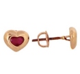 Серьги с рубином KE05-55143-54-R 2009 г инфо 7941r.