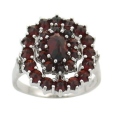 Кольцо из серебра с гранатами Happy Garnets g1097 2010 г инфо 12631r.